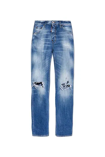 Dsquared2 Cool Guy Distressed Jeans In Blue