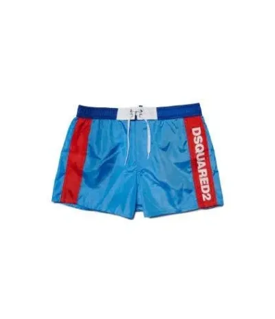 Dsquared2 Kids' Nylon Swim Shorts In Blue