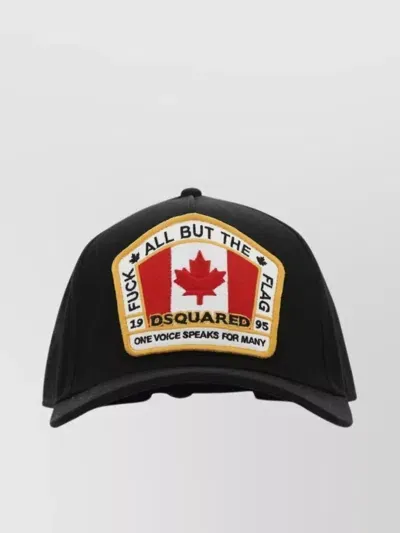 Dsquared2 Black Cotton Baseball Cap