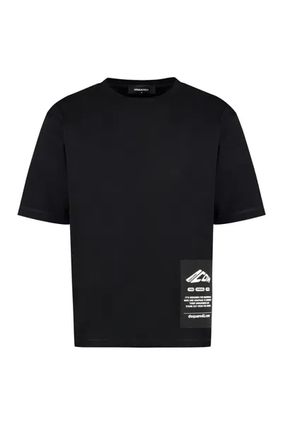 Dsquared2 Cotton Crew-neck T-shirt In Black