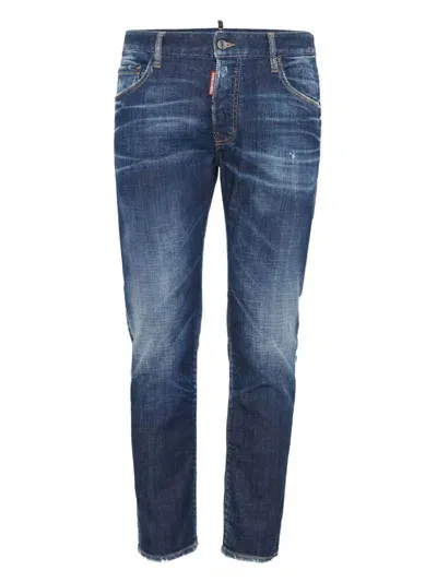 Dsquared2 Cropped Denim Jeans In Blue