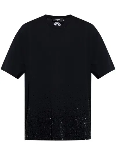 Dsquared2 Crystal-embellished T-shirt In Black