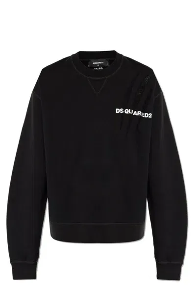 Dsquared2 D2 Goth Cool Crewneck Sweatshirt In Schwarz