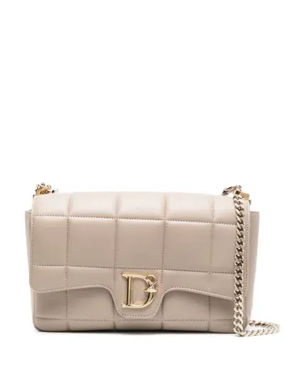 Dsquared2 D2 Statement Soft Shoulder Bag In Grey