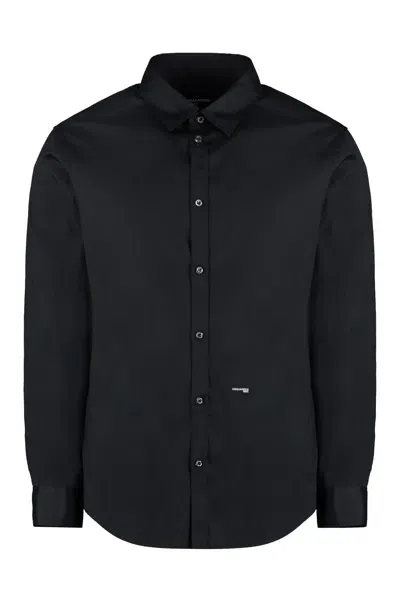 Dsquared2 Dan Cotton Shirt In Black