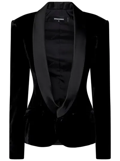 Dsquared2 Dean Statement Blazer In Black