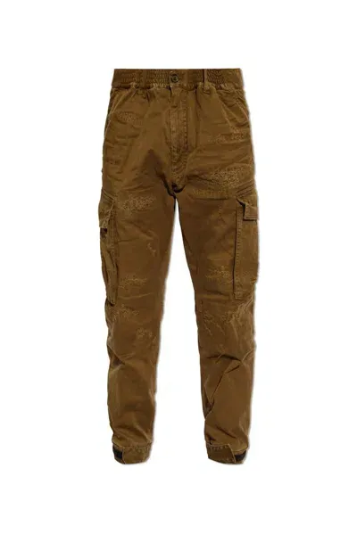 Dsquared2 Distressed Cargo Pants In Brown