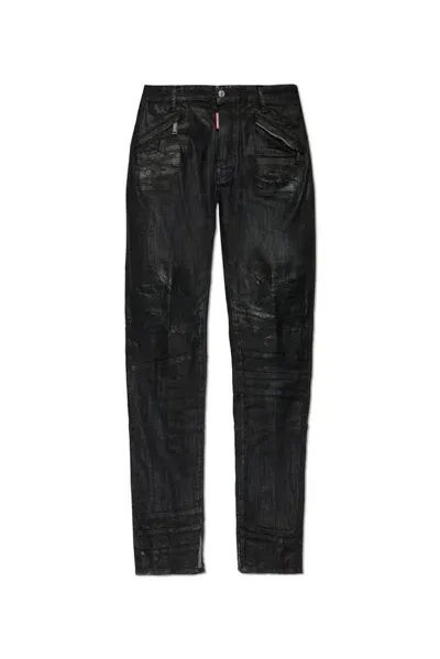 Dsquared2 Distressed Skinny Jeans In Black