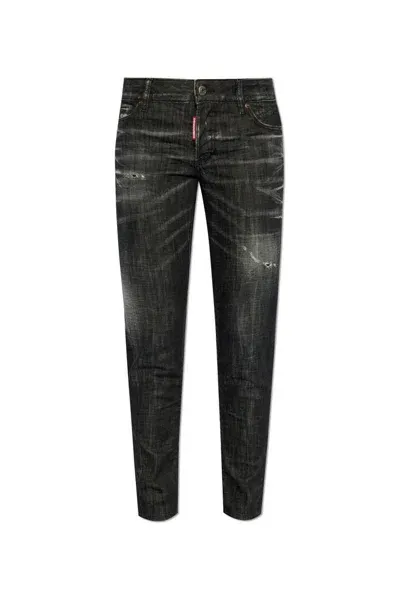 Dsquared2 Distressed Skinny Jeans In Grey