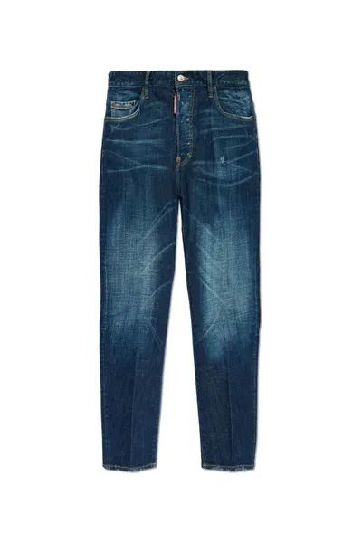 Dsquared2 Distressed Straight In Blue