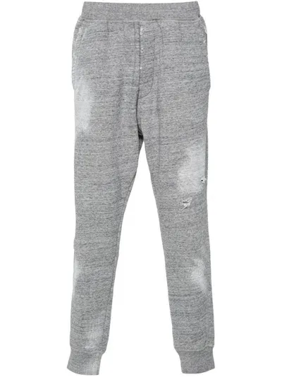 Dsquared2 Distressed Sweatpants In Grey