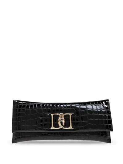 Dsquared2 Double D Clutch Bag In Black