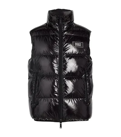 Dsquared2 Down Coated Gilet In Black