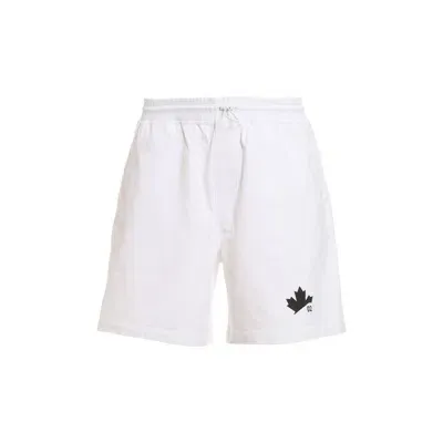 Dsquared2 Dsqaured2 D2 Leaf Shorts In White