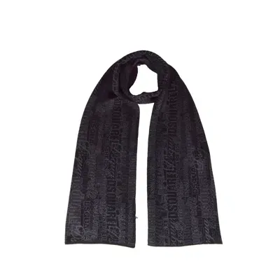 Dsquared2 Dsquared Logo Jacquard Knitted Scarf In Grigio