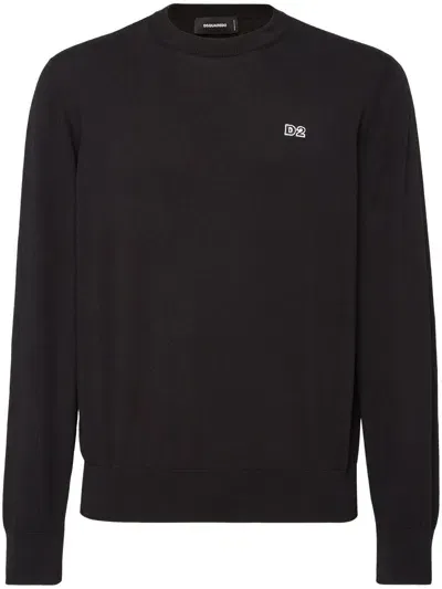 Dsquared2 Dsquared Logo-print Cotton Sweatshirt In Black