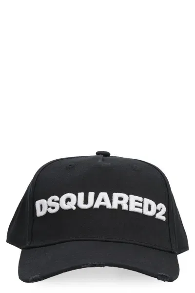 Dsquared2 Embroidered Baseball Cap In Black