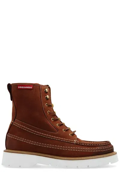 Dsquared2 Explorer Ankle Boots In Brown