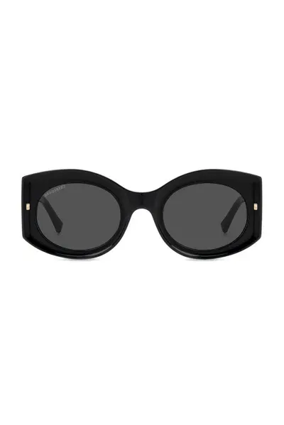 Dsquared2 Eyewear Oval Frame Sunglasses In Black