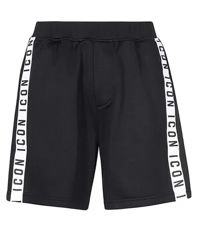 Dsquared2 Fleece Shorts In Black