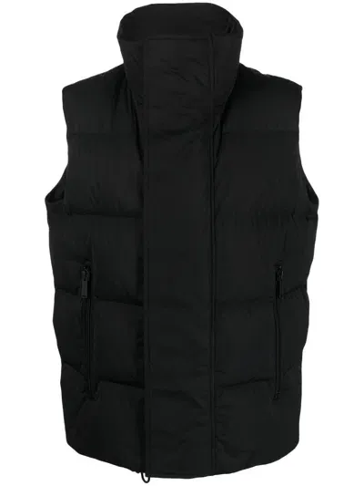 Dsquared2 Funnel-neck Padded Gilet In Schwarz