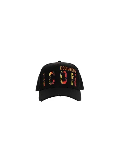 Dsquared2 Gabardine Baseball Cap In Black