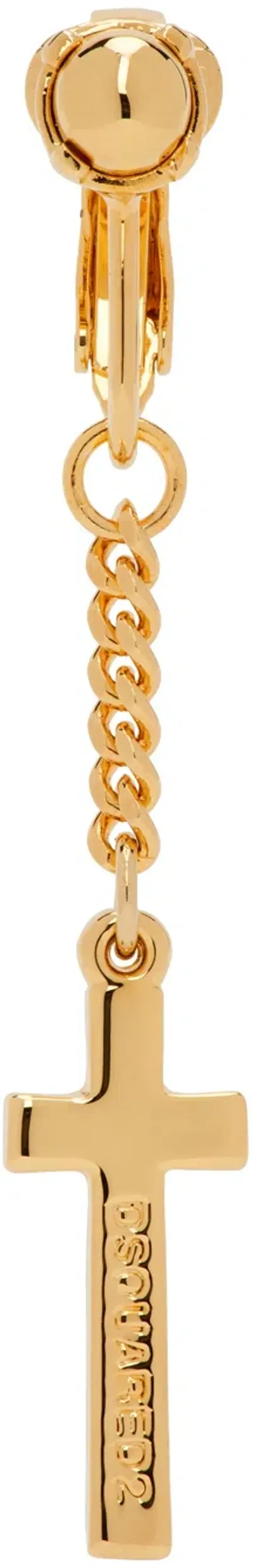 Dsquared2 Gold Jesus Single Earring In F193