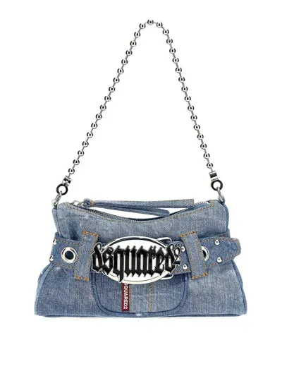 Dsquared2 Gothic  Clutch In Light Blue