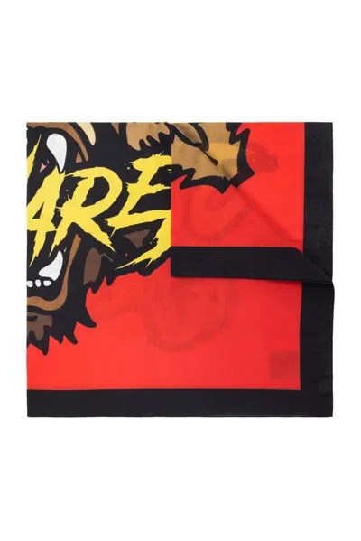 Dsquared2 Graphic Printed Scarf In Multi