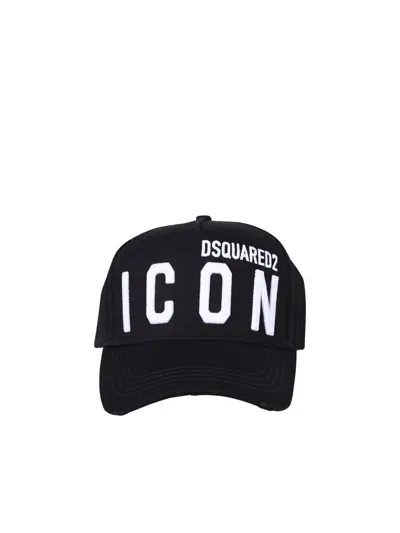 Dsquared2 Icon Hats In Black Cotton