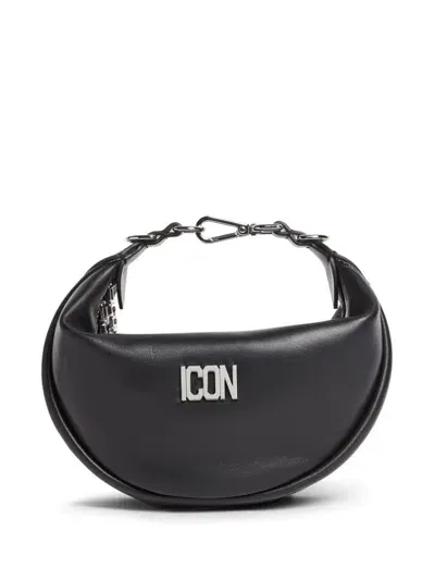 Dsquared2 Mini Icon Clubbing Top Handle Bag In Black