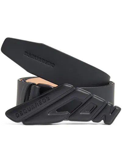 Dsquared2 Icon Logo-buckle Belt In Black