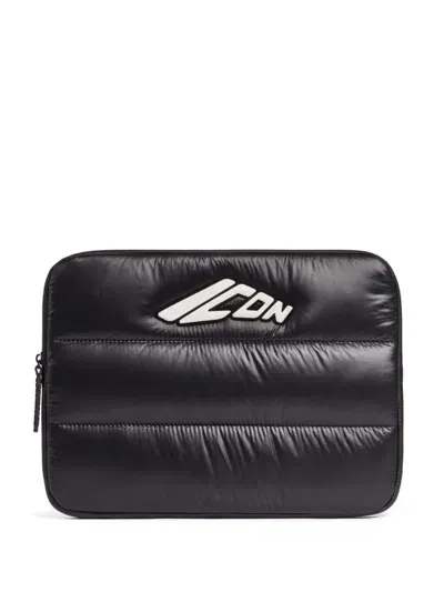 Dsquared2 Icon Quilted Laptop Bag In Black