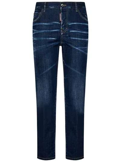 Dsquared2 Trousers Blue In Black