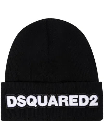 Dsquared2 Knit Hat Accessories In Black