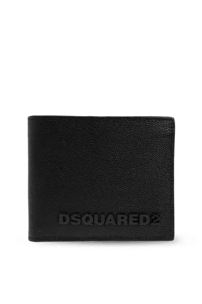 Dsquared2 Leather Wallet With Logo In Black