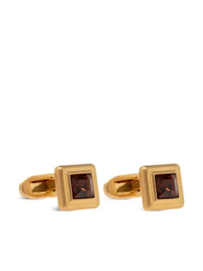 Dsquared2 Logo Embellished Cufflinks In Gold