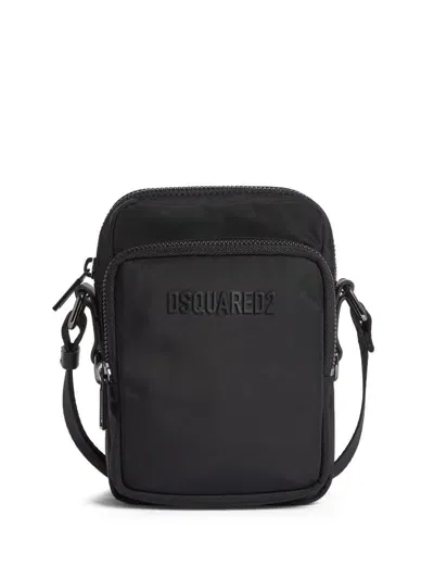 Dsquared2 Logo Cordura Crossbody Bag In Black