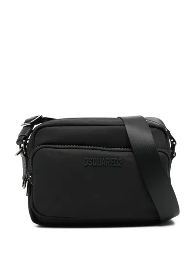 Dsquared2 Logo-lettering Messenger Bag In Black