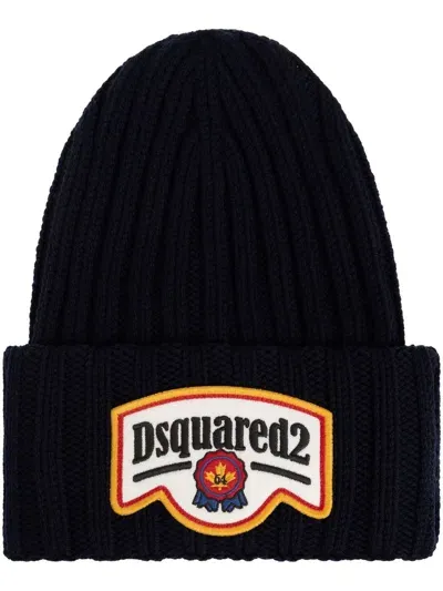 Dsquared2 Logo-patch Beanie In Black