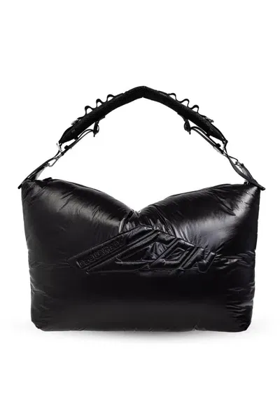 Dsquared2 Logo Patch Padded Shoulder Bag In Black