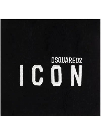 Dsquared2 Logo-patch Scarf In Black