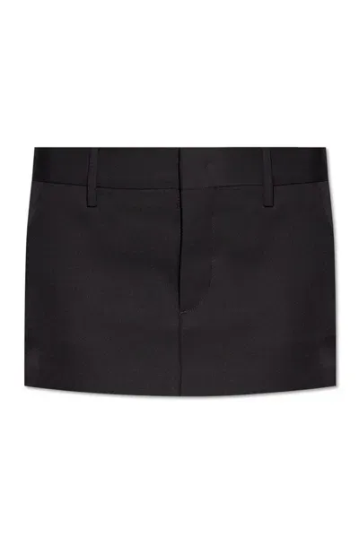 Dsquared2 Logo Plaque Mini Skirt In Black