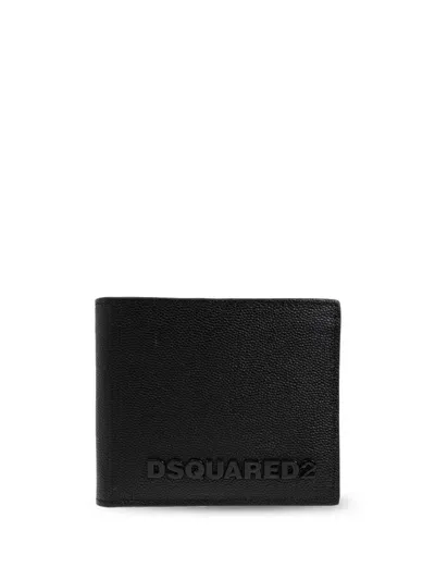 Dsquared2 Logo-plaque Wallet In Black