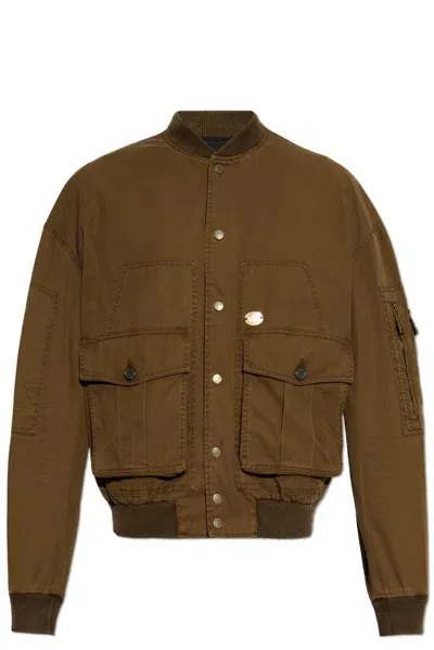 Dsquared2 Logo Plauqe Bomber Jacket In Green