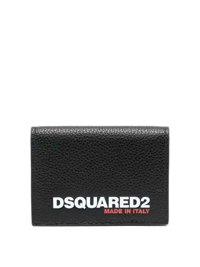 Dsquared2 Logo-print Bifold Wallet In Black