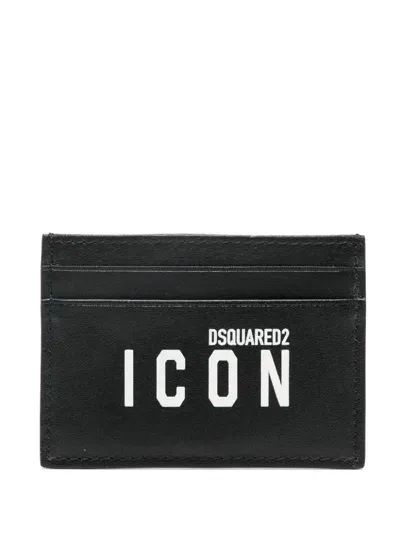 Dsquared2 Logo-print Card Holder In Black