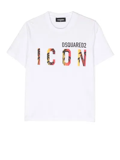 Dsquared2 T-shirt Mit Logo-print In White