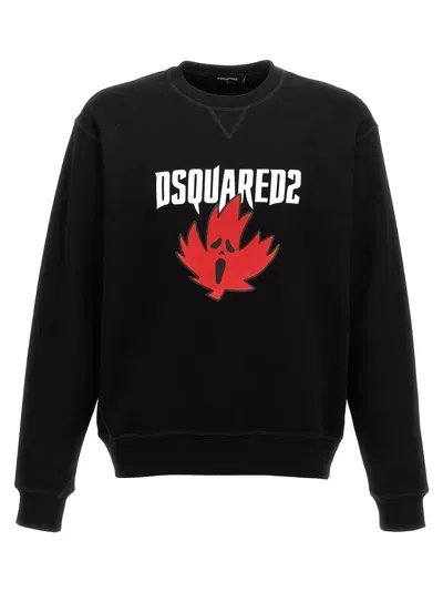 Dsquared2 Logo Print Sweatshirt In Black