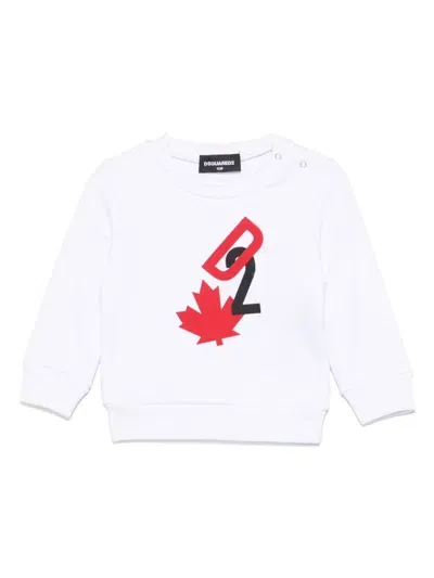 Dsquared2 Babies' Logo-print Sweatshirt In White